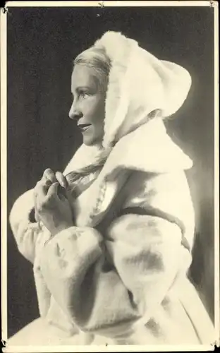 Foto Ak Schauspielerin, Seitenportrait, Autogramm