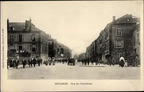 Ak Baccarat Lothringen Meurthe et Moselle, Rue des Cristalleries