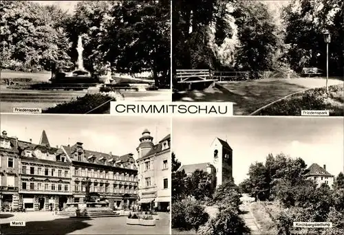 11 alte Ak Crimmitschau in Sachsen, diverse Ansichten