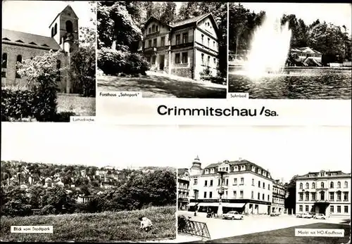 11 alte Ak Crimmitschau in Sachsen, diverse Ansichten