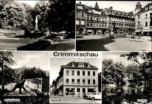 11 alte Ak Crimmitschau in Sachsen, diverse Ansichten