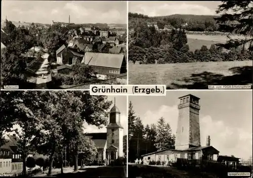 10 alte Ak Grünhain im Erzgebirge Sachsen, diverse Ansichten