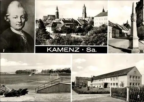 8 alte Ak Kamenz in Sachsen, diverse Ansichten