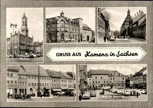 8 alte Ak Kamenz in Sachsen, diverse Ansichten