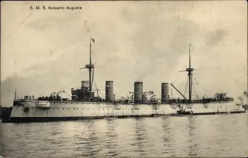 Ak Deutsches Kriegsschiff, SMS Kaiserin Augusta, Panzerdeckkreuzer, Kaiserliche Marine