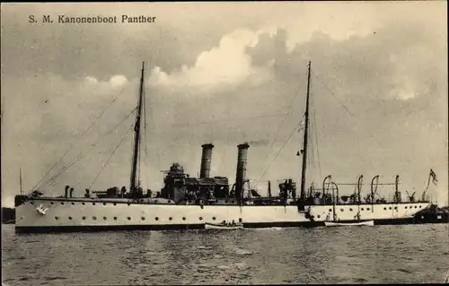 Ak Deutsches Kriegsschiff, SMS Panther, Kanonenboot, Kaiserliche Marine