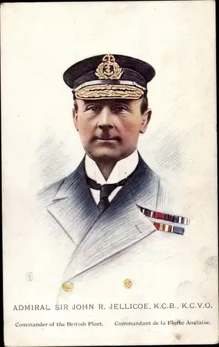 Ak Admiral Sir John R. Jellicoe, Kommandant der Britischen Flotte