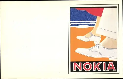 Künstler Ak Nokia Schuhe, Reklame