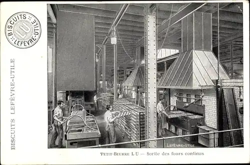 Ak Biscuits LU Lefevre Utile, Bäckereifabrik, Öfen