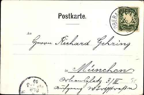 Ak Oberammergau in Oberbayern, Haus des Rochus und Anton Lang, Passionsspiel 1900