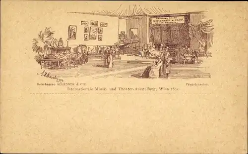 Ganzsachen Vorläufer Ak Wien, Internationale Musik- und Theater-Ausstellung 1892