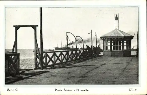 Ak Punta Arenas Chile, Anlegeplatz, Hafen