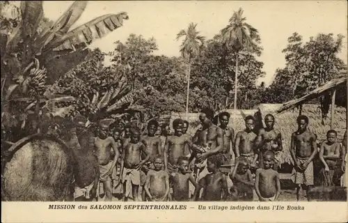 Ak Insel Buka Papua-Neuguinea, Northern Solomons Mission, indigenes Dorf