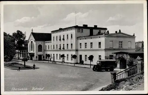 Ak Eberswalde im Kreis Barnim, Bahnhof