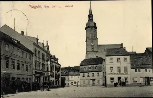 Ak Mügeln in Sachsen, Markt, Kirche