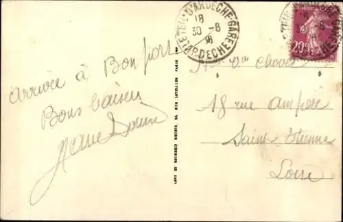 Ak Le Teil Ardèche, Brückeneinfahrt