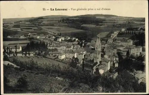 Ak La Louvesc Ardèche, Panorama, Vogelperspektive