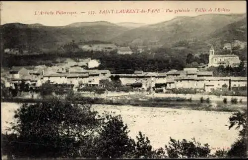 Ak Saint Laurent du Pape Ardeche, Ortsansicht, Vallee de l'Erieux