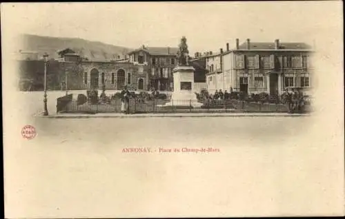 Ak Annonay Ardeche, Place du Champ-de-Mars