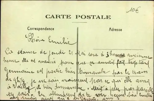 Postkarte Pontavert-Aisne, Rue de Guignicourt