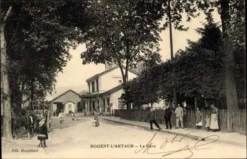 Ak Nogent-l'Artaud Aisne, La Gare