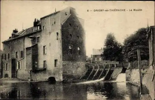 Ak Origny in Thiérache Aisne, Le Moulin