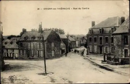 Ak Origny en Thiérache Aisne, Rue du Centre