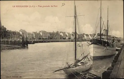 Ak Le Pouliguen Loire Atlantique, Gesamtansicht des Hafens