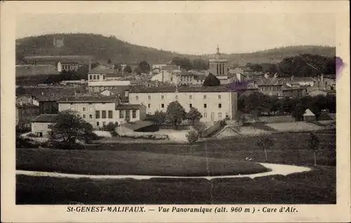 Ak Saint Genest Malifaux Loire, Panoramablick
