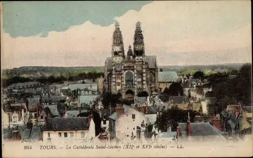 Ak Tours Indre et Loire, Kathedrale Saint Gatien