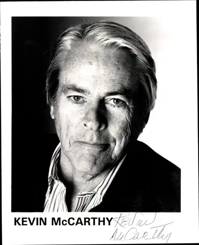 Foto Schauspieler Kevin McCarthy, Portrait, Autogramm