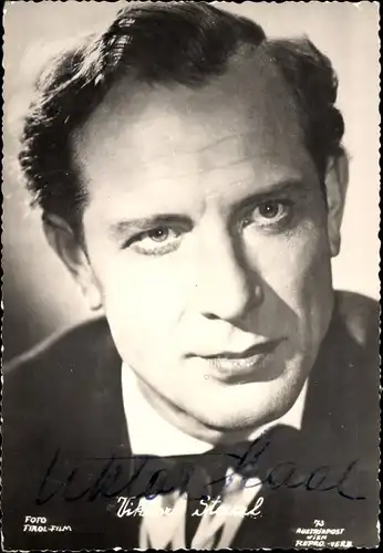 Foto Schauspieler Viktor Staal, Portrait, Autogramm