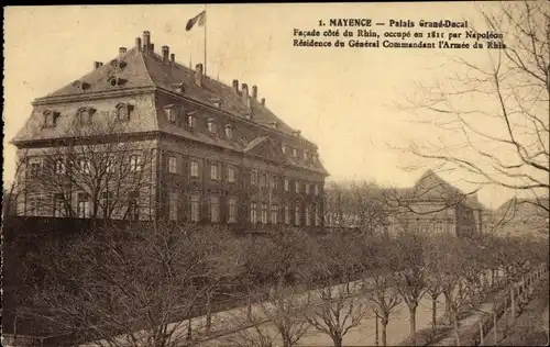 Ak Mainz am Rhein, Palast, Residenz des Generalkommandanten der französischen Rhein-Armee