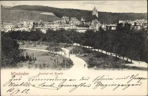 Ak Wiesbaden in Hessen, Nerotal, Kapelle