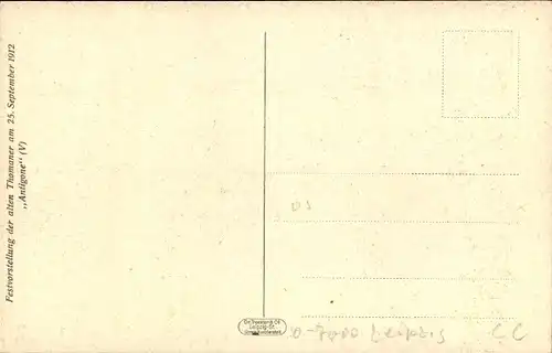 Ak Leipzig in Sachsen, Festvorstellung der alten Thomaner 1912, Antigone