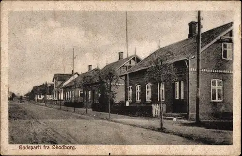 Ak Skodborg Schottburg Dänemark, Gadeparti