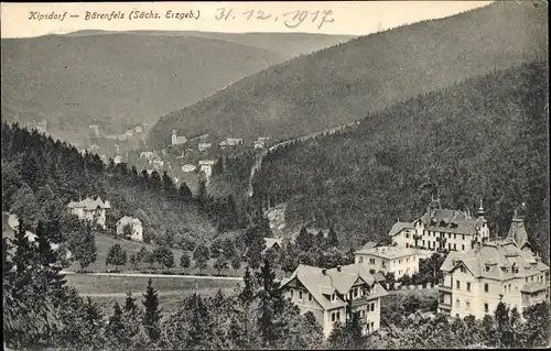 Ak Kipsdorf Altenberg im Erzgebirge, Ortsansicht, Bärenfels