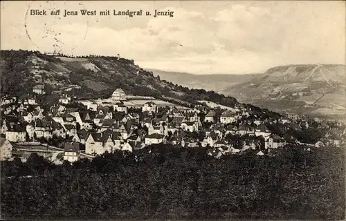Ak Jena in Thüringen, Stadtteil West, Landgraf, Jenzig