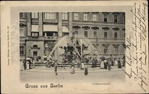 Ak Berlin Mitte, Schlossbrunnen