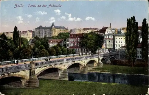 Ak Zeitz im Burgenlandkreis, Aubrücke