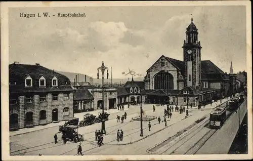 Ak Hagen in Westfalen, Hauptbahnhof