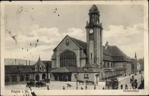 Ak Hagen in Westfalen, Hauptbahnhof