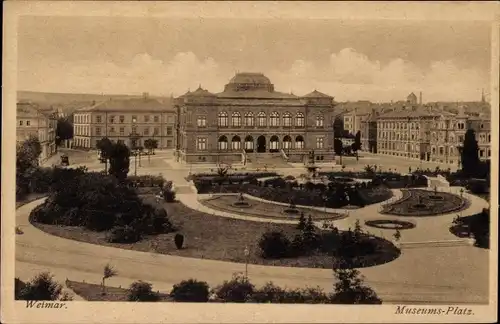 Ak Weimar in Thüringen, Museumsplatz