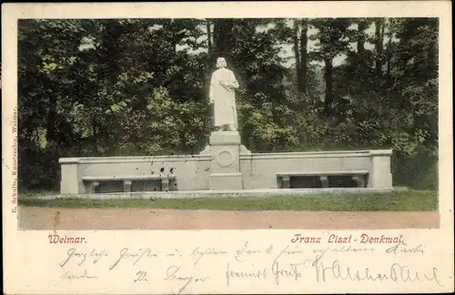 Ak Weimar in Thüringen, Franz Liszt-Denkmal