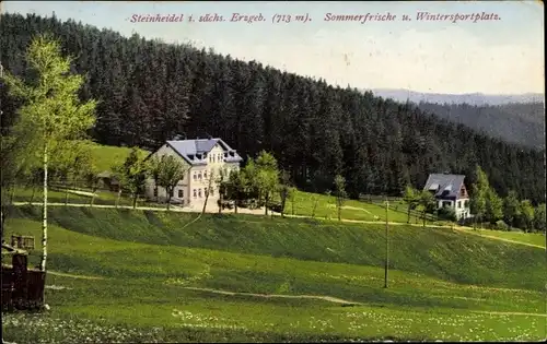 Ak Steinheidel Breitenbrunn im Erzgebirge, Teilansicht