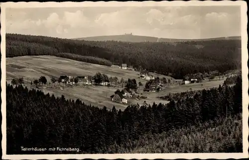 Ak Tellerhäuser Breitenbrunn Erzgebirge, Panorama, Fichtelberg