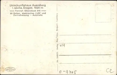 Ak Wildenthal Eibenstock im Erzgebirge, Auersberg, Turm, Unterkunftshaus