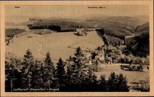 Ak Blauenthal Eibenstock im Erzgebirge, Blick auf Ort und Umgebung