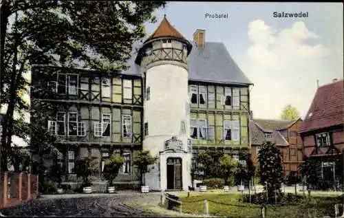 Ak Salzwedel in der Altmark, Probstei, Fachwerkbau