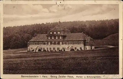 Ak Benneckenstein Oberharz, Georg-Zeidler-Haus, Erholungsheim